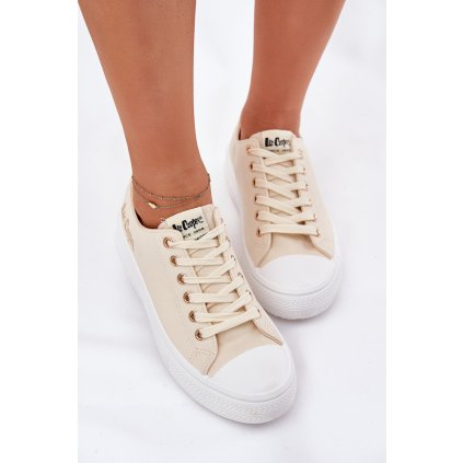 Dámské Tenisky Na Platformě Lee Cooper LCW-24-44-2464L (Velikost 38, Barva Béžová)