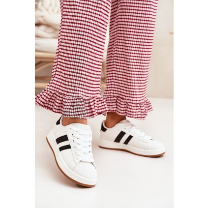 Dámské Sportovní Sneakersy Z Eko Kůže Ravina (Velikost 38, Barva Bílá)