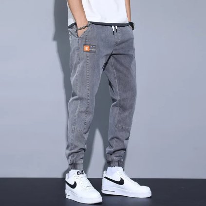 Pánské volné džíny – moderní kalhoty (Barva (varianta) S329 light gray, Velikost L)
