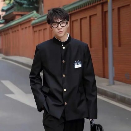 Pánské sako ve školním stylu – streetwear s volným střihem