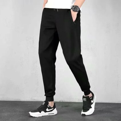 Volné tepláky s fleecem (Barva (varianta) Pocket zipper light gray ankle-tied, Velikost XL)