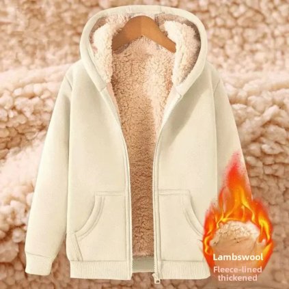 Unisex mikina s kapucí – zateplená, volná (Barva Černá, Velikost 3XL)