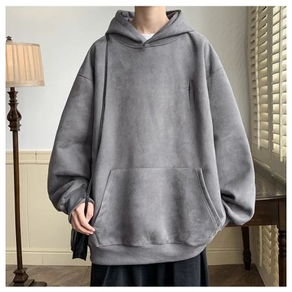 Mikina s kapucí – výšivka (Barva Aprikotová, Velikost 2XL)