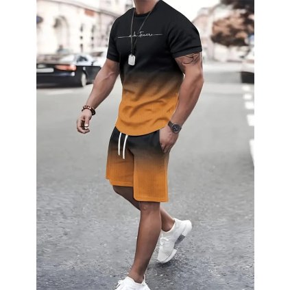 Pánská letní souprava – šortky a tričko ve sportovním stylu (Barva (varianta) YTZLTH24522113811, Velikost 5XL)