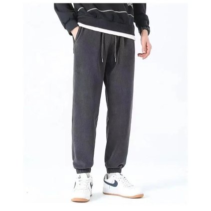 Pánské fleecové tepláky – zimní (Barva (Varianta) K267 Brown, Velikost XL)