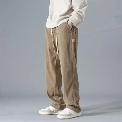 Pánské manšestrové kalhoty s rovným střihem (Barva (Varianta) Gray CP731, Velikost XL)