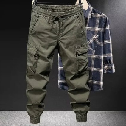 Pánské volné taktické kalhoty – outdoorový styl (Barva Černá, Velikost 5XL)