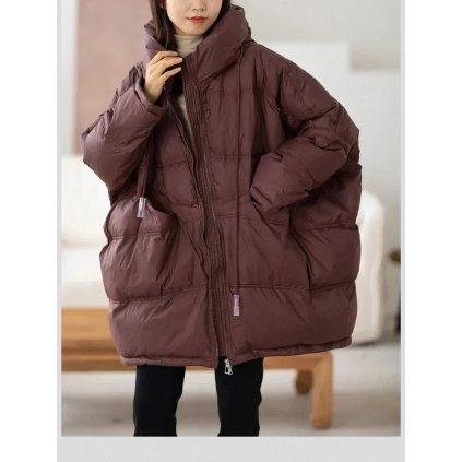 oversize zimní bunda – péřová, volný styl