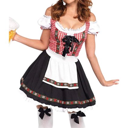 Oktoberfest kostým – šaty servírky v bavorském stylu