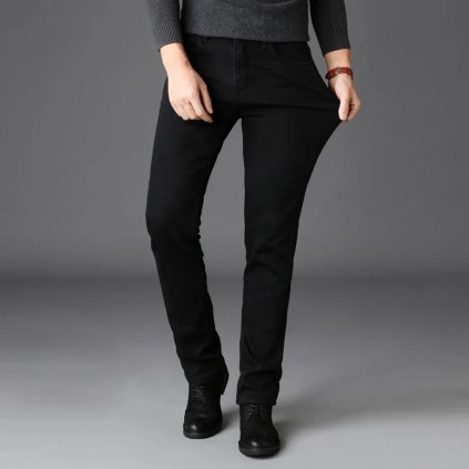 Pánské slim-fit džíny ve formálním stylu (Barva Černá, Velikost 32)
