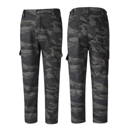 Unisex zateplené péřové kalhoty na zimu a lyže (Barva Maskáčová, Velikost 3XL)