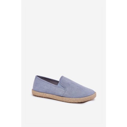 Pánské espadrilky z eko semiše Lunaria (Velikost 43, Barva Modrá)