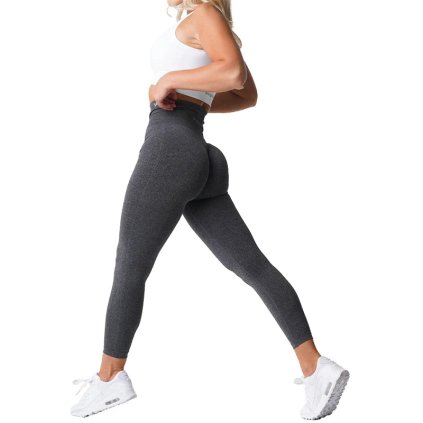 Bezešvé sportovní legíny s vysokým pasem a push-up (Barva (varianta) Burnt orange, Velikost XS)