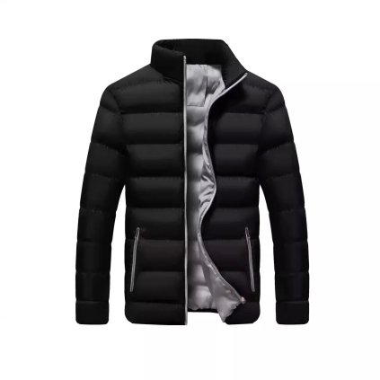 Pánská zimní bunda se stojáčkem a bavlněnou podšívkou (Barva (varianta) Šedá, Velikost 4XL)