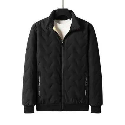 Zateplený pánský set s kapucí a fleecem (Barva (varianta) Blackcoat + straight black pants (suit), Velikost 2XL)