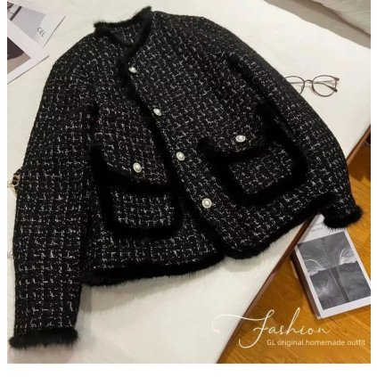 zimní kabát s podšívkou ze srsti, elegantní styl (Barva (varianta) Black (Quilted), Velikost XL)