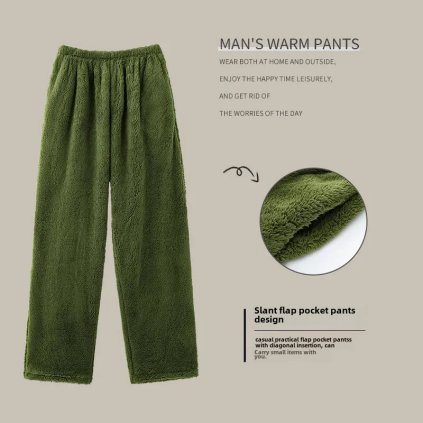 Unisex fleecové kalhoty – extra silné, zateplené, na spaní (Barva (Varianta) AM-DK1046, Velikost ONE SIZE)