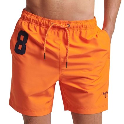 Pánské kraťasy M3010220A- Superdry (Barva Oranžová, Velikost L)