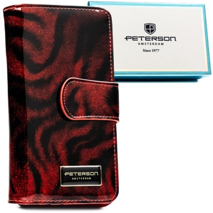 Dámská vertikální peněženka z lakované kůže