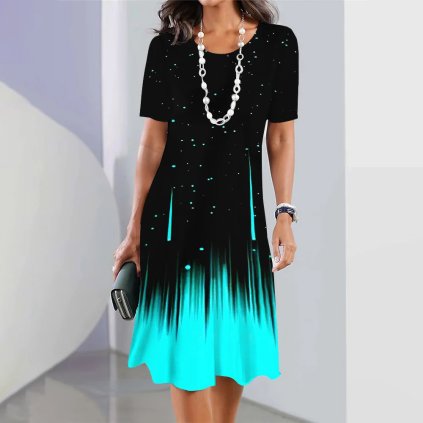 Dámské elegantní šaty s ombré efektem - 4XL/5XL