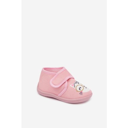 Dětské bačkory na suchý zip  Katline (Velikost 26, Barva Růžová)