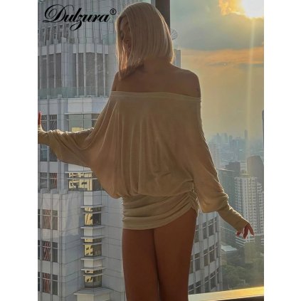 Dámský odhalený top s dlouhým rukávem (Barva (varianta) Černá, Velikost L)