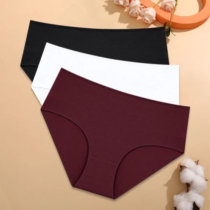 Sada bezešvých dámských kalhotek s vysokým pasem (Barva (varianta) SET 1, Velikost M)