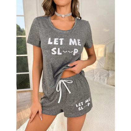 Dámské pohodlné domácí pyžamo (Barva (varianta) Šedá, Velikost S)