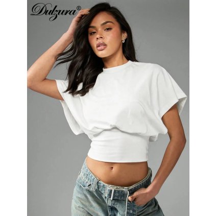 Dámské přiléhavé tričko s krátkým rukávem (Barva (varianta) Bílá, Velikost S)