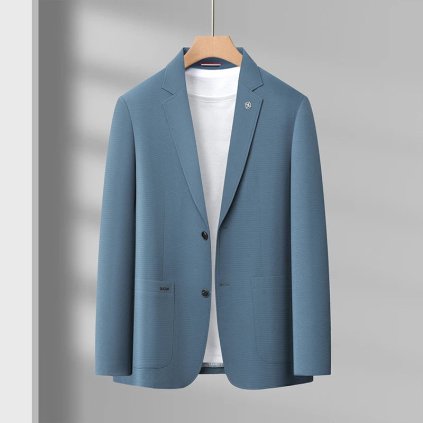 Pánské elegantní společenské sako (Barva (varianta) Šedá, Velikost L)