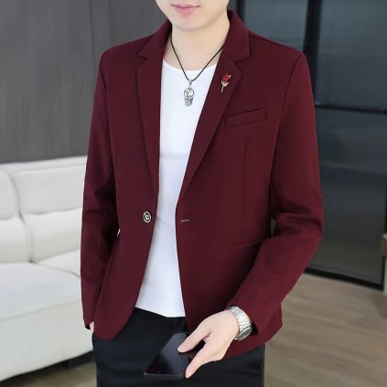 Pánské elegantní společenské sako (Barva (varianta) Černá, Velikost L)