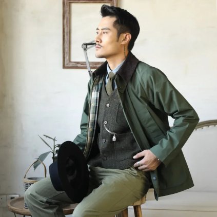 Pánská bavlněná volnočasová bunda (Velikost XS)