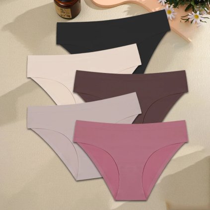 Dámské bezešvé kalhotky – sada 5 ks (Barva (varianta) SET 1, Velikost S)