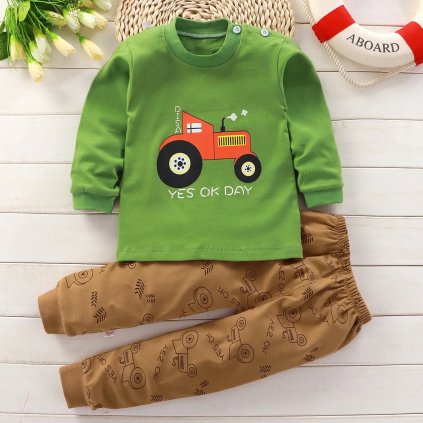 Dětské dvoudílné pyžamo s dlouhým rukávem (Barva (varianta) A017, Velikost 90cm)