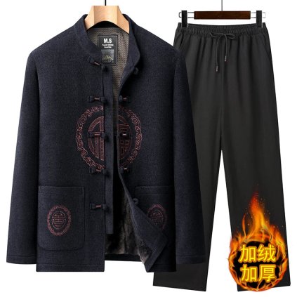 Pánský tradiční set v orientálním stylu (Barva Černá, Velikost L)