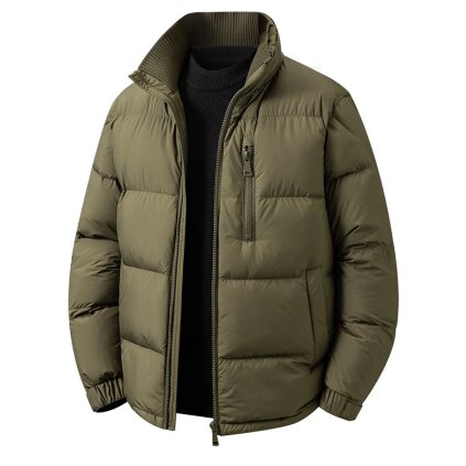 Pánská krátká zimní péřová bunda do mrazu (Barva Černá, Velikost 2XL)