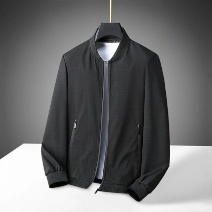 Pánská ležérní bunda se stojáčkem (Barva Modrá, Velikost 2XL)