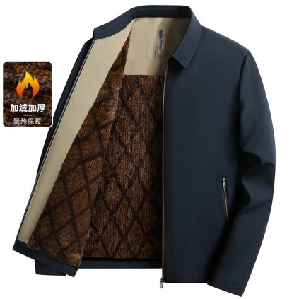 Pánská zateplená bunda pro business styl (Barva Černá, Velikost 4XL)