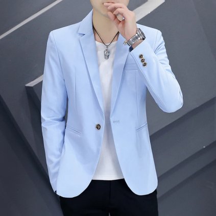 Pánský ležérní oblek slim střihu (Barva Růžová, Velikost S)