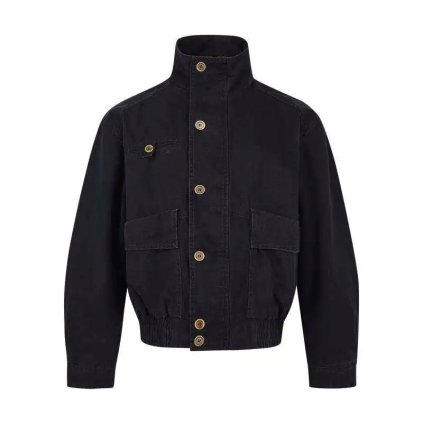 Pánská přechodová bunda v retro stylu (Barva Khaki, Velikost L)