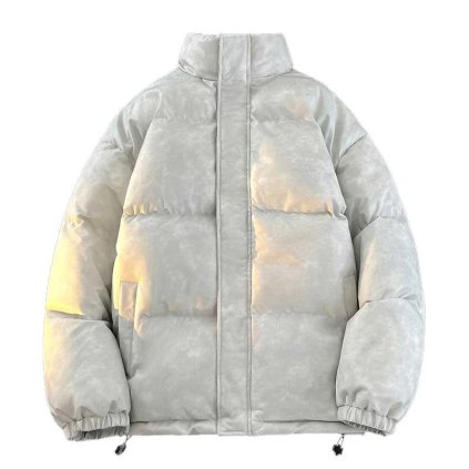 Pánská zateplená bunda s moderním vzorem (Barva Růžová, Velikost 3XL)