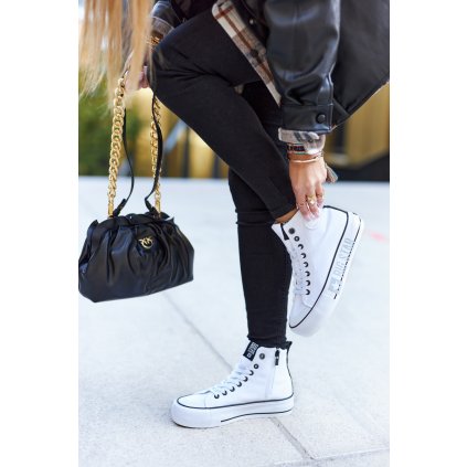 Vysoké Tenisky Na Platformě Big Star II274014 (Velikost 40, Barva Bílá)