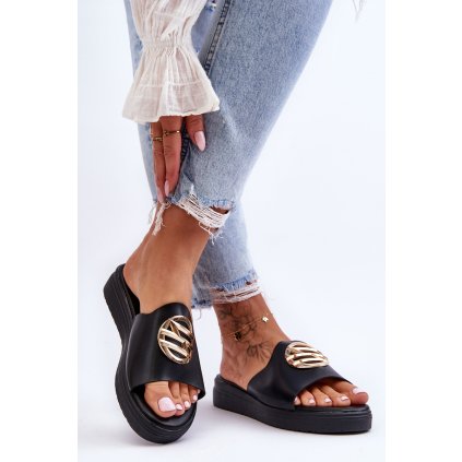 Dámské pantofle s ozdobou  Secrets (Velikost 39, Barva Béžová)