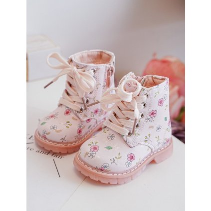 Dětské zateplené boty na zip  Dolida (Velikost 30, Barva Růžová)