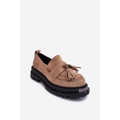 Dámské Zamszové Mokasíny  Ramvli (Velikost 39, Barva Černá)