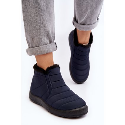 Zateplené nízké dámské sněhule   Enmore (Velikost 38, Barva Modrá)