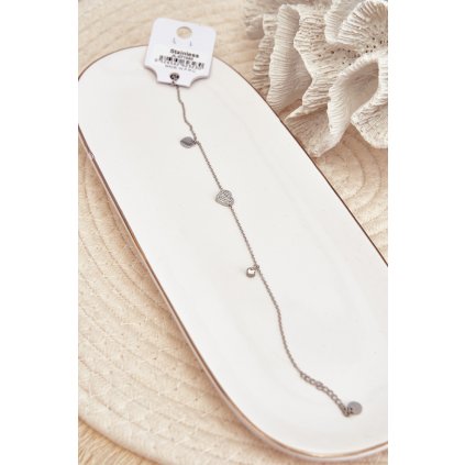 Náramek Na Nohu Se Srdíčky (Velikost ONE SIZE, Barva Foto)