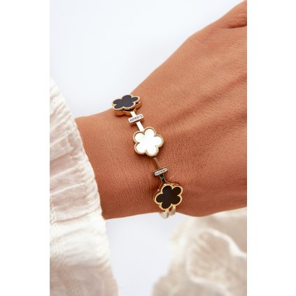 Dámský náramek s květinami nerezová ocel (Velikost ONE SIZE)