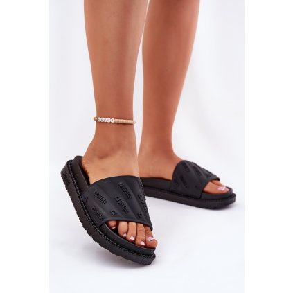 Dámské Pantofle Na Platformě Big Star RR274A540 (Velikost 38, Barva Černá)