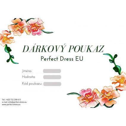 Darkovy poukaz perfect dress eu